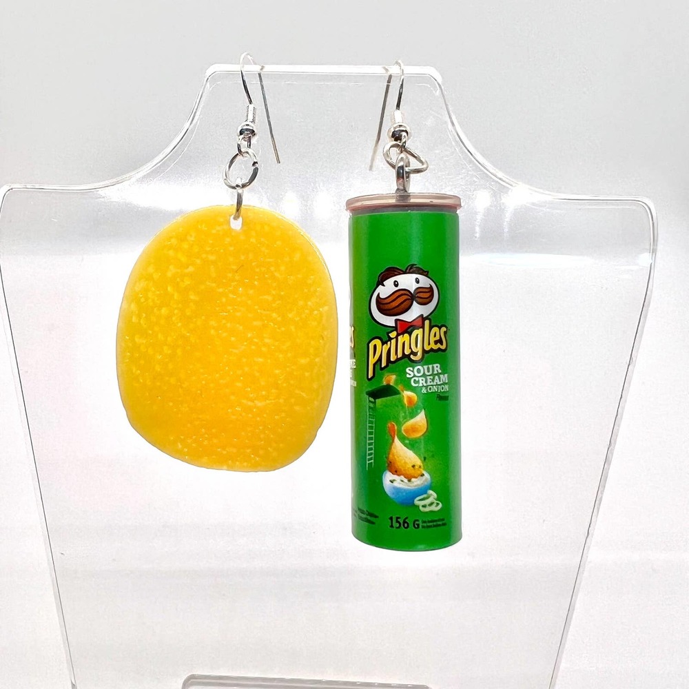 Pringles & Chips Earrings - Mismatch Earrings - Chip Earrings - Teen Earrings
